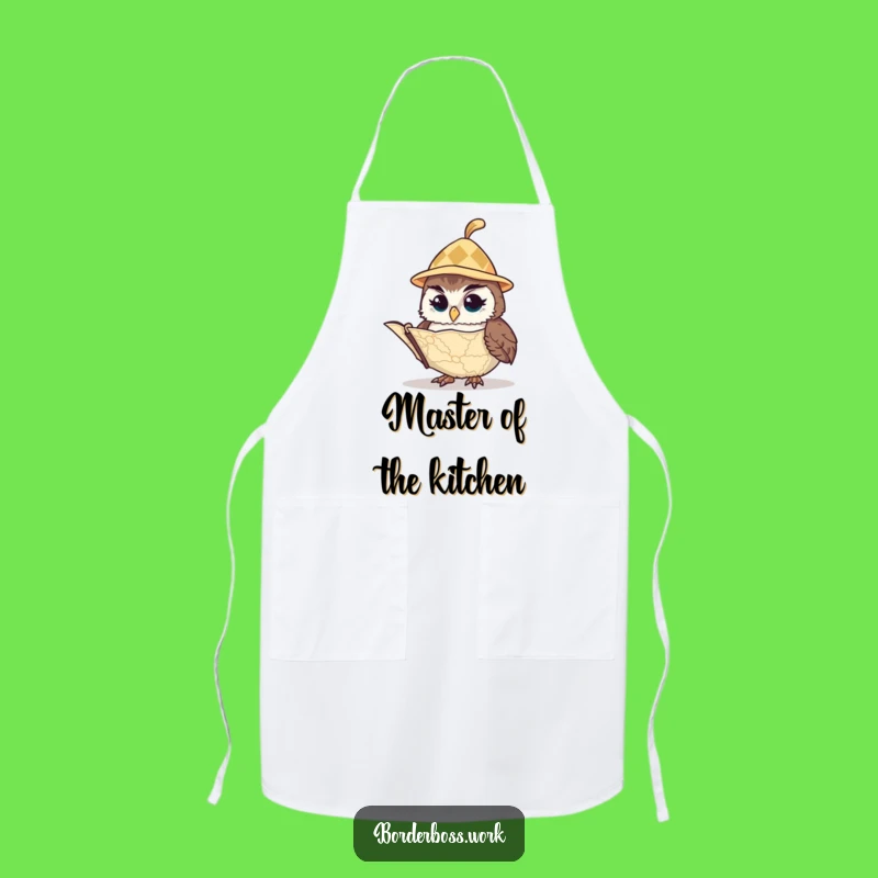 Funny Owl Map Apron: Hilarious Kitchen Gift for Culinary Navigators