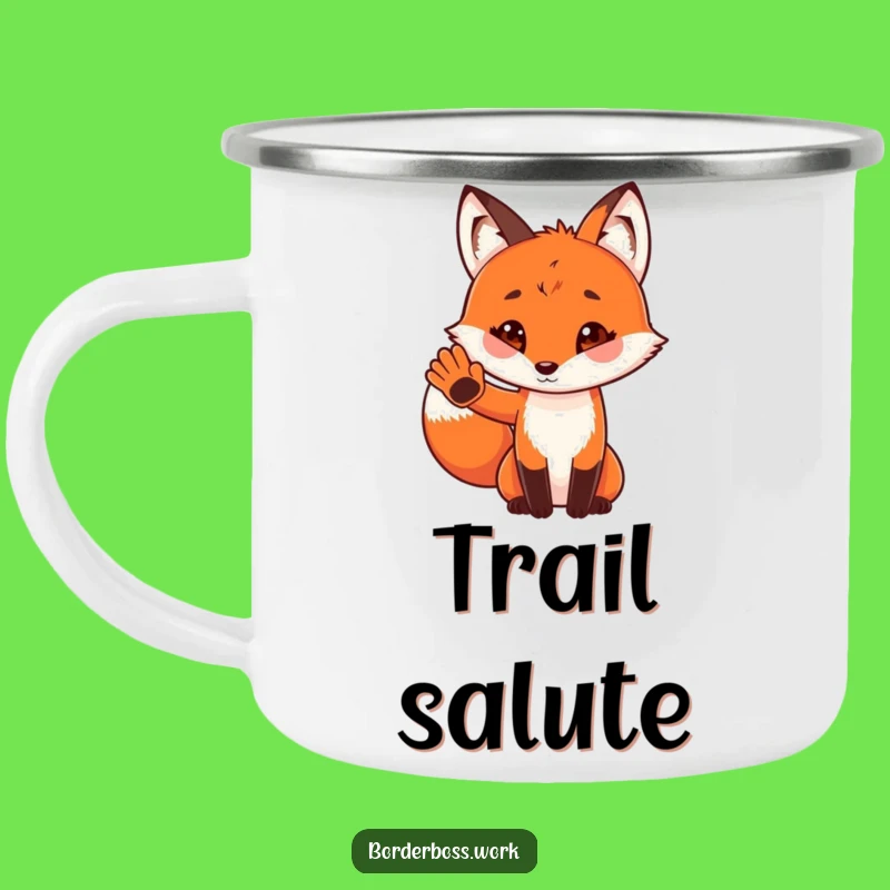 Funny Fox Campfire Mug: Playful Salute for Outdoor Adventures