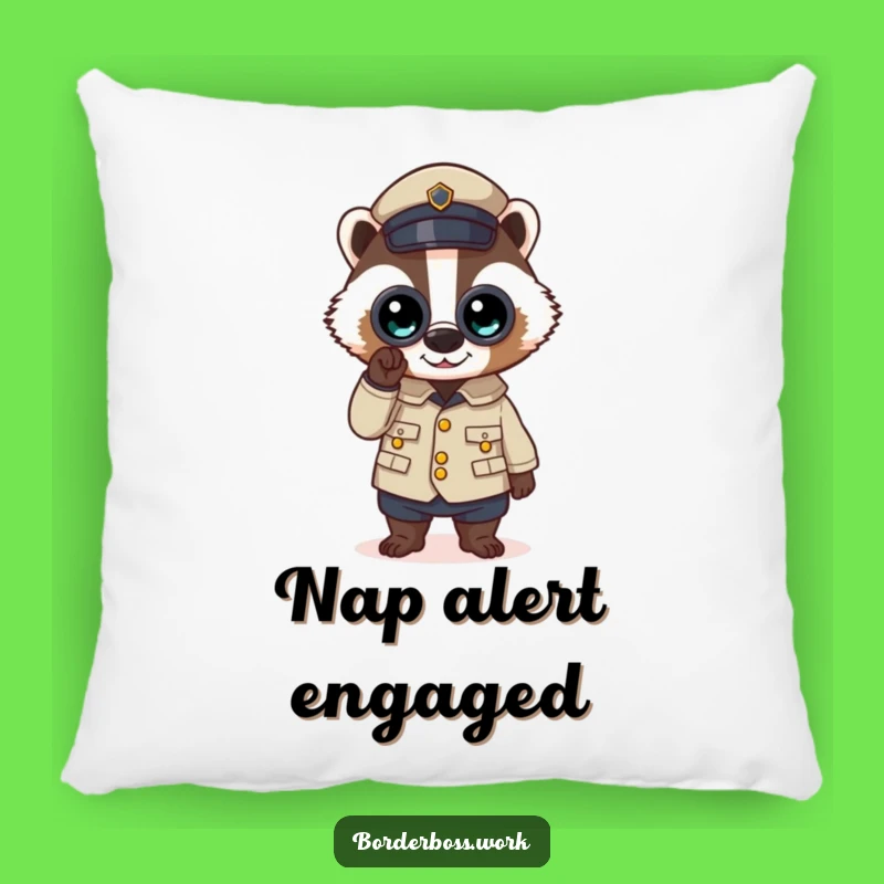 Funny Badger Binocular Pillow: Comfy and Hilarious Inspector Accent