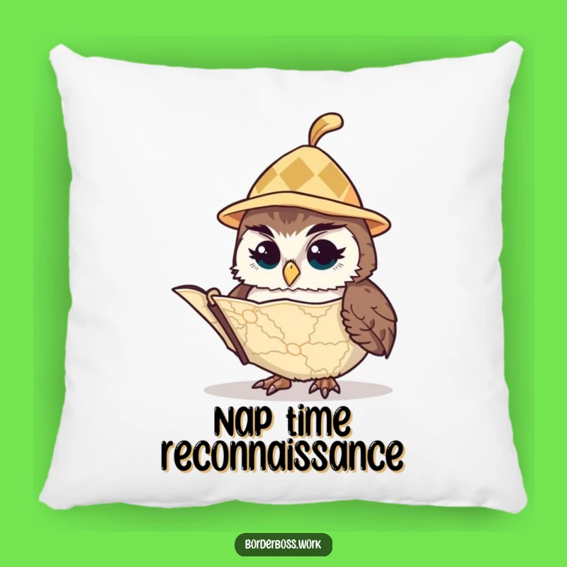 Funny Owl Tiny Hat Pillow: Cozy & Hilarious Gift for Dreamers