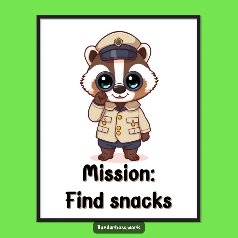 Funny Badger Uniform Poster: Hilarious Wall Art for Inspector Fans