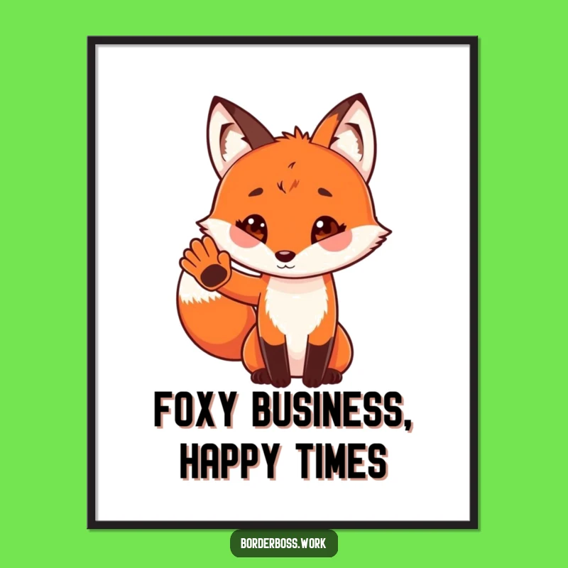 Free Printable Fox Wall Art: Playful Salute Downloadable Decor