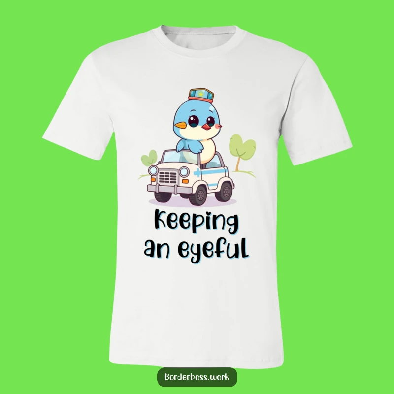 Funny Bluebird Patrol T-Shirt: Quirky Officer Tee Gift