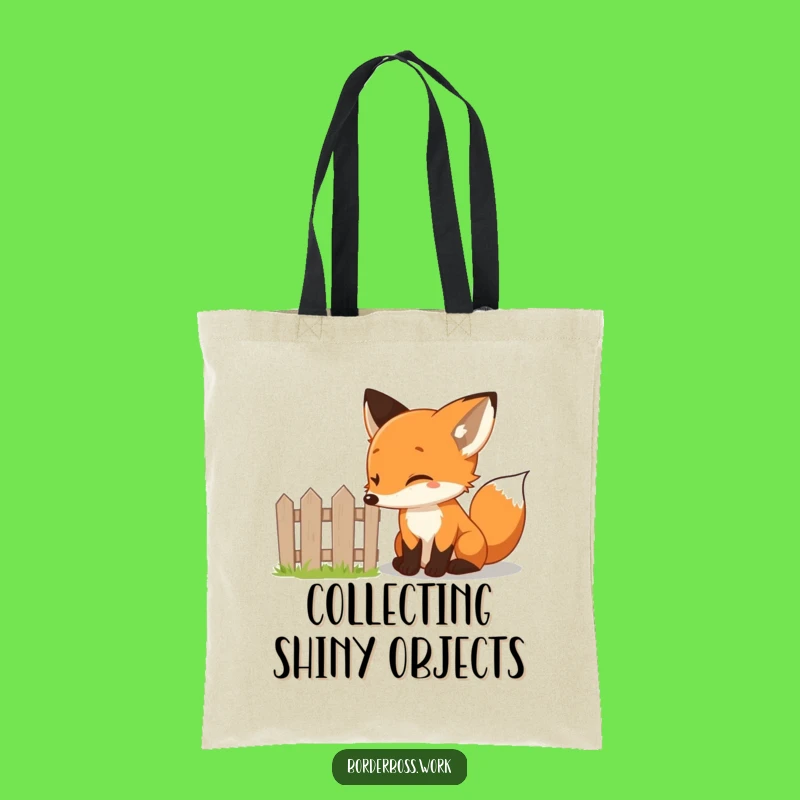 Funny Curious Fox Tote Bag: Chic & Hilarious Gift for the Nosy